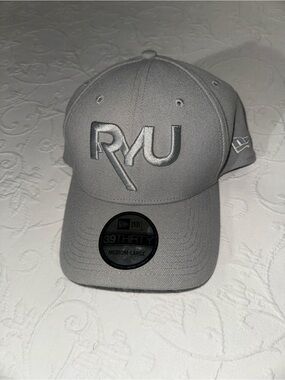 Ryu Gray Embroidered Logo Fitted Cap